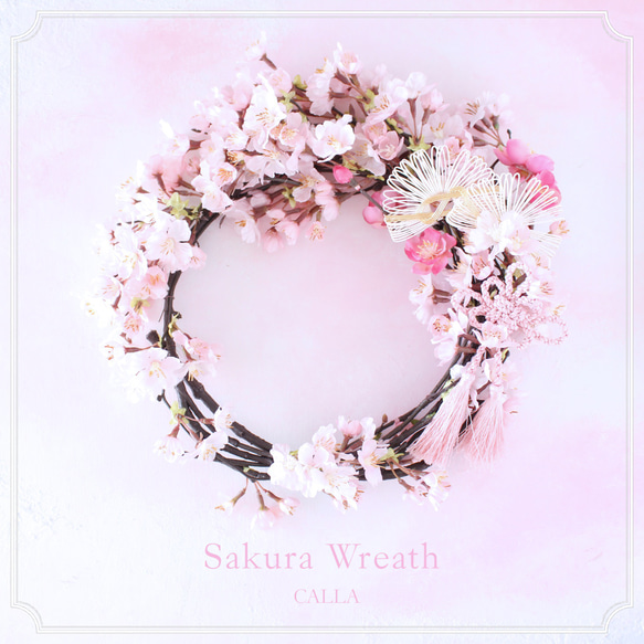 《Last１点》優しい薄紅桜♡Sakura Wreath 1枚目の画像