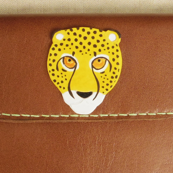 スリム長財布「チーターさん」 5ｃｍ×D1