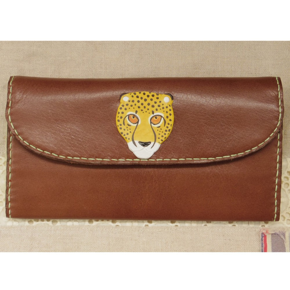 スリム長財布「チーターさん」 5ｃｍ×D1