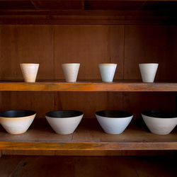 土壌のパンチ/ sのナチュラルミネラルウォーター波紋施釉陶器のカップ - オフホワイトオフホワイト 5枚目の画像