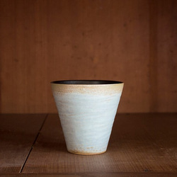 パンチ/ sのナチュラルミネラルウォーター波紋土壌の施釉陶器のカップ - アイスブルーアイスブルー 1枚目の画像