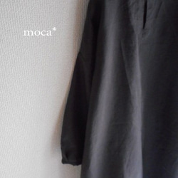 【訂單生產/再次上架/最後一件衣服】亞麻前面Minami Pin Tuck長度連衣裙★木炭 第8張的照片