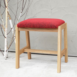 スツール ファブリック しかく 無垢材 イス 椅子 木製 布地 北欧 いす チェア 北欧 レトロ インテリア スクエア 4枚目の画像