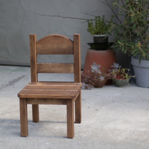 ① 新品 カントリー チェア ガーデニング イス 椅子 スツール 木製 チーク