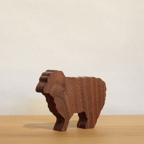 ひつじ Sサイズ ヒツジ 動物 アニマル 飾り 木製 羊 オブジェ