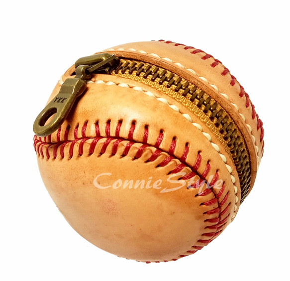 皮革   棒球造型 零錢包 第4張的照片