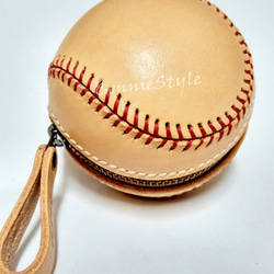 皮革   棒球造型 零錢包 第3張的照片