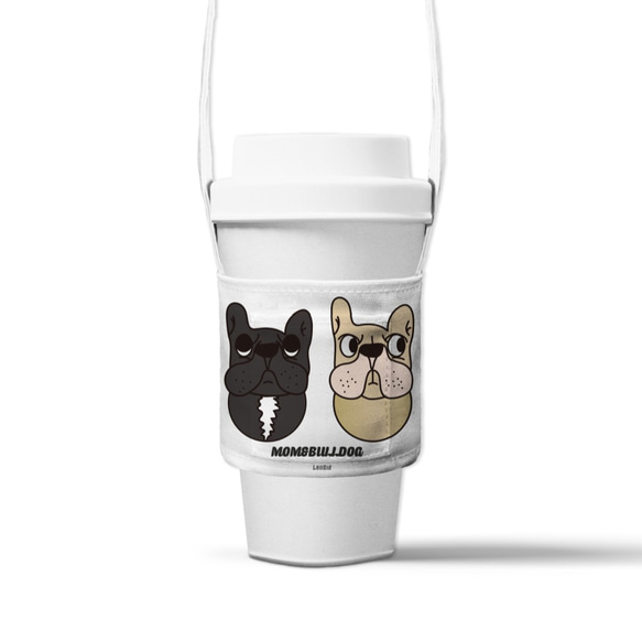Mom&bulldog法鬥日常-飲料杯袋環保袋/減塑新生活運動 飲料杯袋環保袋 第1張的照片