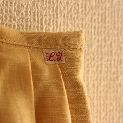 パステルカラーリネンのスカート カスタード bottom-22 8枚目の画像