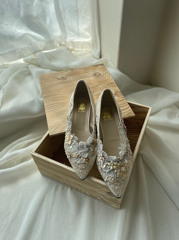 【訂做】施華洛世奇婚鞋（平底鞋） 第5張的照片