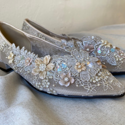 【訂做】施華洛世奇婚鞋（平底鞋） 第2張的照片