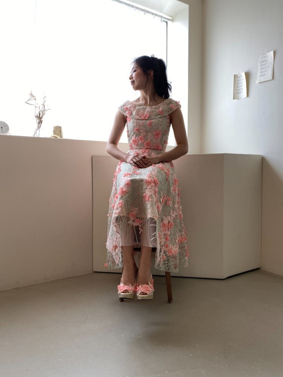 [受注制作]桜花びらドレス 3枚目の画像