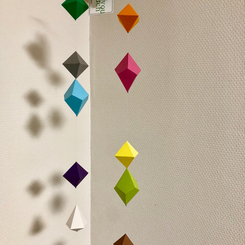 木製カラフルストリップモビール 大人なカラフルモビール モビール konoakari 通販 5578013