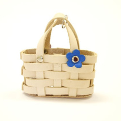 Pkit179 Piccolo系列針織籃子手提包套件3.5×5.2cm粉色/藍色 第3張的照片