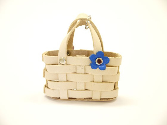 Pkit179 Piccolo系列針織籃子手提包套件3.5×5.2cm粉色/藍色 第3張的照片