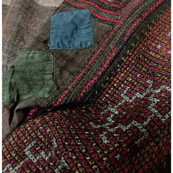 LL~3L向け、ジョムトン手織り綿のもんぺ、モン刺繍付きパンツ、グレー 10枚目の画像