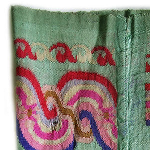 ミャンマーのルンタヤ（luntaya) 手織り絹織物布、希少品 生地 シノア  