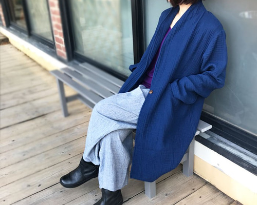 SALE!!!2L~4Lサイズ、ゆったり身幅65、トリプルガーゼのローブロング