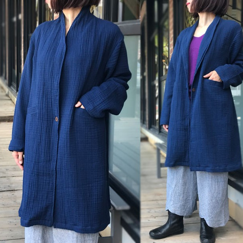 スキャパ♥大きいサイズ42 ウールコート◆トグル　Aライン　ネイビー　ゆったり ZU53FA137_26_L.jpg