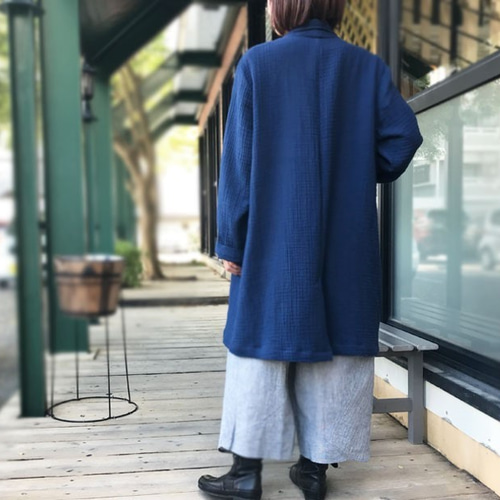 SALE!!!M~Lサイズ、身幅55、トリプルガーゼのローブロングコート