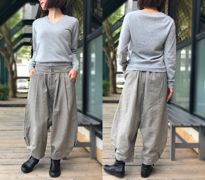 グレー サルエルパンツ スウェット素材 グレー XL メンズ 春夏 サルエルパンツ ルーズパンツ タウン