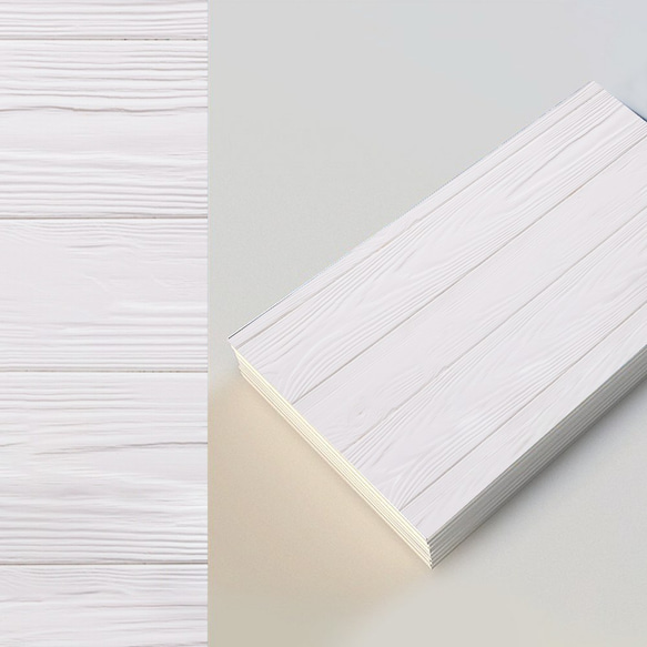 ◆印刷オーダー◆シンプルな白木目調カード20枚◆SHOP名印刷もOK 2枚目の画像