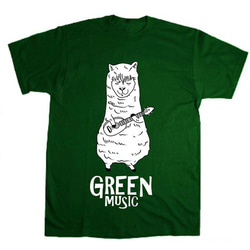 泥马乌克丽丽GREEN MUSIC / GLAD KING Tシャツ 1枚目の画像