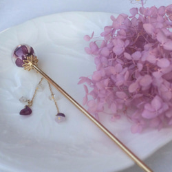 繡球花玻璃穹頂和八仙花屬（粉紅色，紫色，白色） 第4張的照片