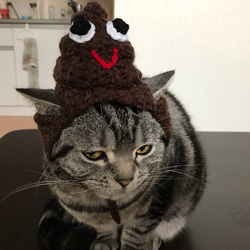 猫モチーフのブラウン帽子 0_fd63075337e8a15b4b0fdaca3674