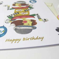 パンダの食料品店 - 朴グラム金箔カードバースデーカードバレンタインカード誕生日カード 2枚目の画像