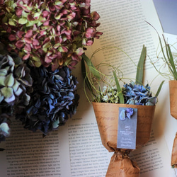 【法洛勒姆】古典 繡球花 乾燥花 花束 法國白梅 雜貨 紫陽花 尤加利 第5張的照片
