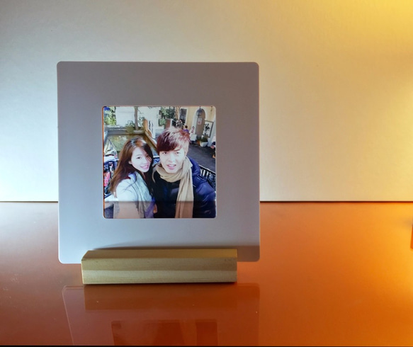 台湾オリジナル-Shimmer 透明カード X 6 (木製スタンド X 2 付き)-カスタマイズ-バレンタインデーギフト-誕生日 4枚目の画像
