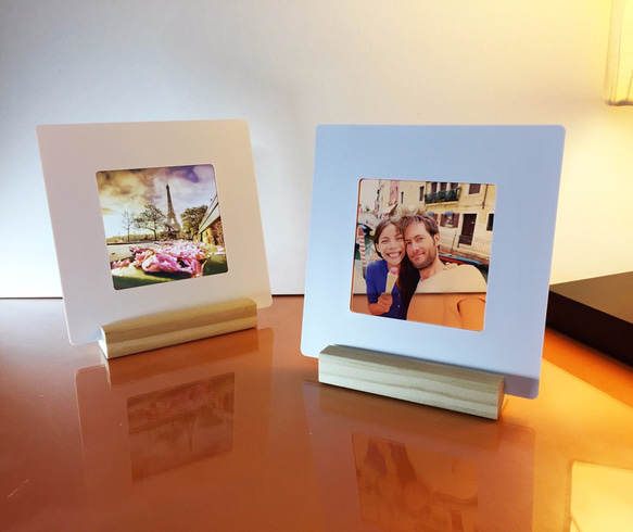 台湾オリジナル-Shimmer 透明カード X 6 (木製スタンド X 2 付き)-カスタマイズ-バレンタインデーギフト-誕生日 7枚目の画像