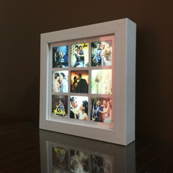 新品 ( 8 インチ ホワイト) 9 グリッド メモリー ライト ボックス ❤ バレンタインデー 520 コレクション ギフト 2枚目の画像