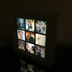 新品 ( 8 インチ ホワイト) 9 グリッド メモリー ライト ボックス ❤ バレンタインデー 520 コレクション ギフト 3枚目の画像