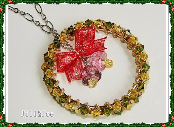 聖誕叮噹水晶吊飾 包包掛飾˙Jill&Joe獨家設計 施華洛世奇元素珍珠 紫水晶 第4張的照片