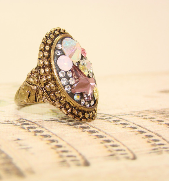 1つだけの特別オファーDong Jinjin古典的なピンクのダイヤモンドのダイヤモンドの指輪があります。ジル＆ジョーの排他的なデ 4枚目の画像