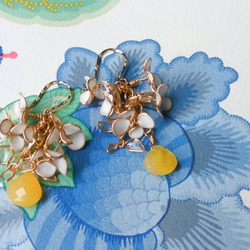 水晶花朵 黃玉垂墬耳環˙Jill&Joe 原創手作工藝 氣質百搭˙獨家設計款 第5張的照片