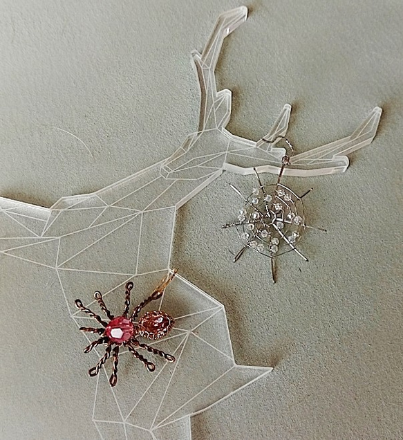萬聖節 蜘蛛與網 施華洛世奇水晶 耳環˙Jill&Joe 獨樹一格的妳 一定要Buy˙獨家設計不對稱 第3張的照片