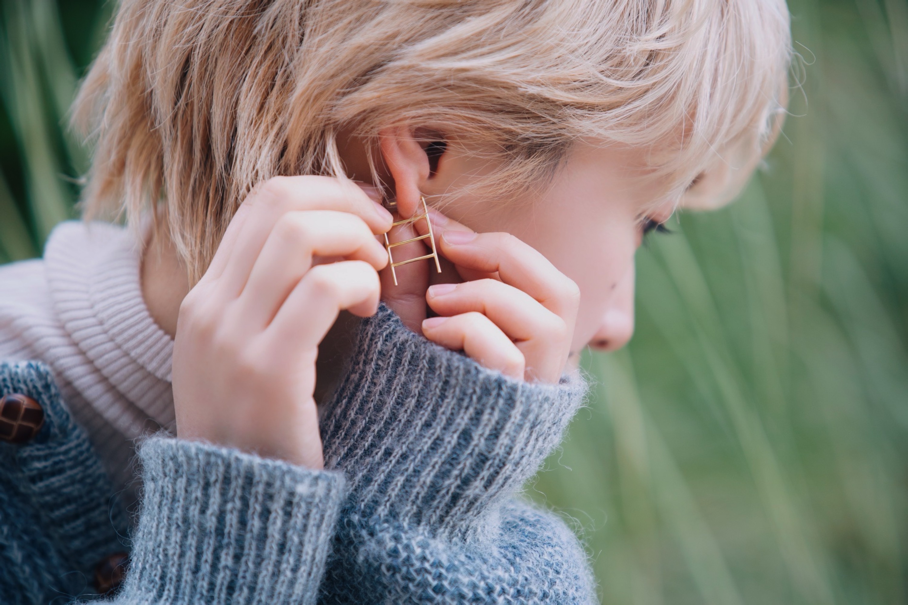 Ludder ピアス　ゴールド