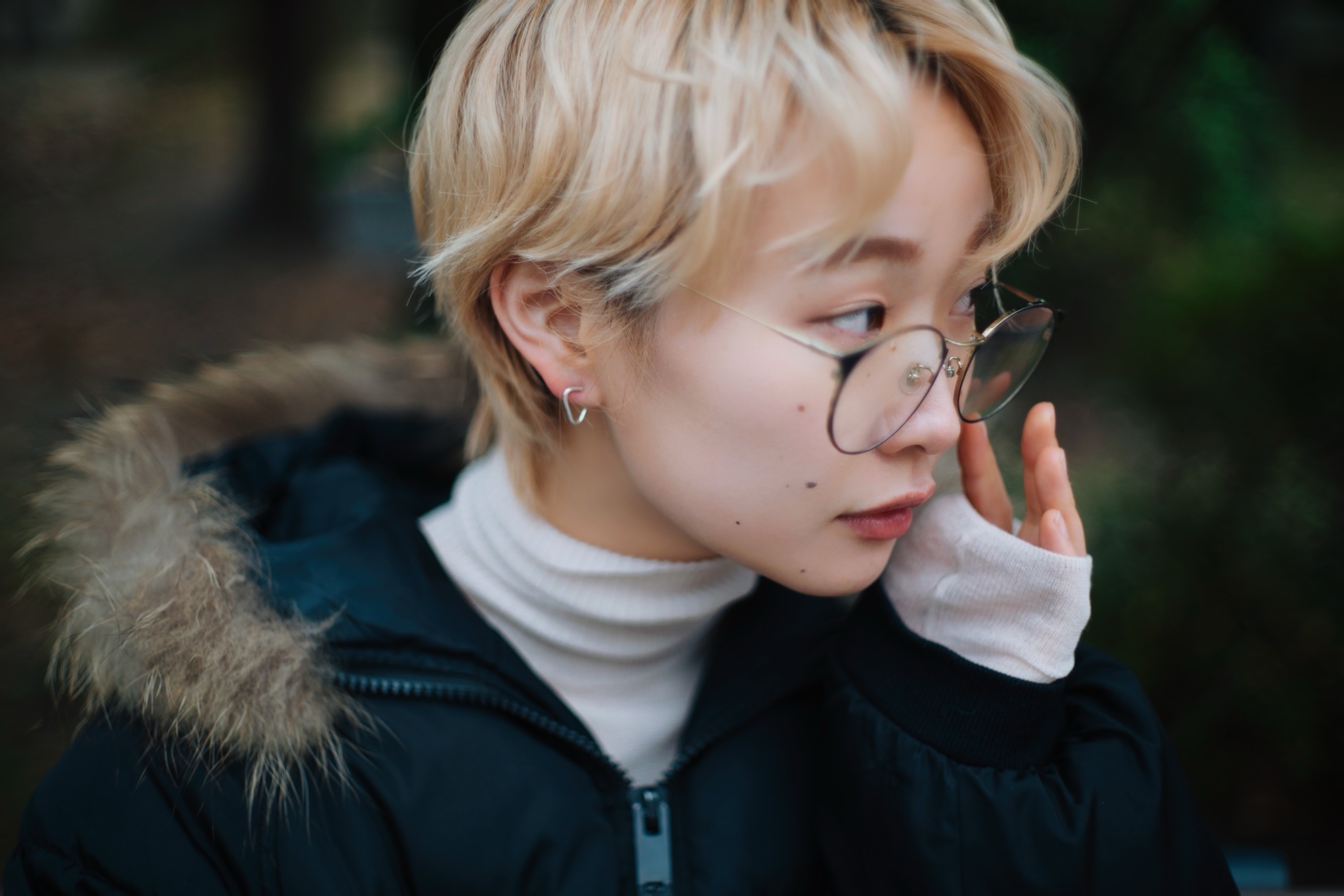 変形ピアス　triangle シルバー