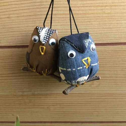 手作り フクロウ 2個 その他インテリア雑貨 立体魔方陣の部屋