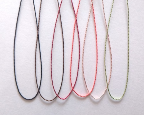 新色＊カラーとサイズが選べるシルクコードネックレス＊14KGF