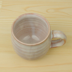 萩焼 マグカップ（紫・丸） 2枚目の画像