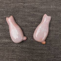 ねこ箸置き（紫）２客組 2枚目の画像