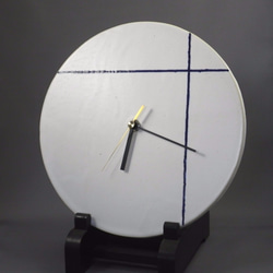 壁掛け時計（白ライン・ラウンド） 2枚目の画像