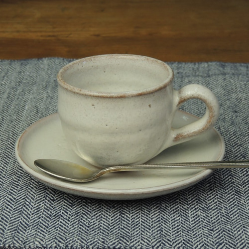 値下げ 萩焼 デミタスカップ＆ソーサー ティーカップ 土和窯（つちわが