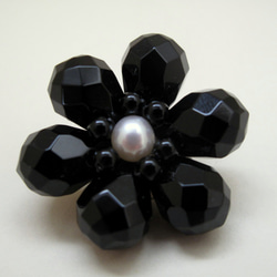 Flower Brooch ~Black~ 2枚目の画像