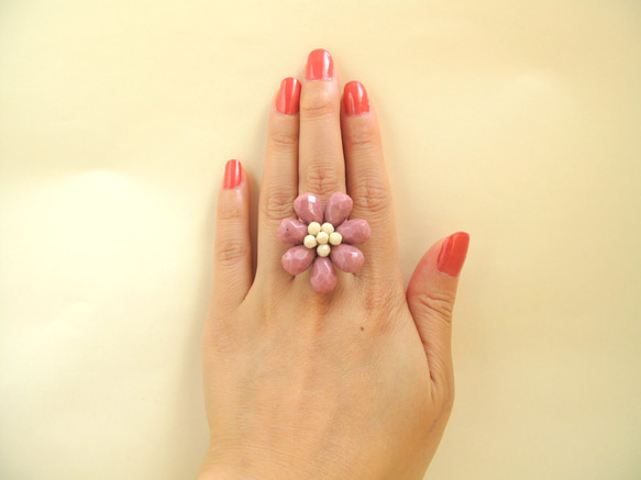 Flower Ring ~Beige in Pink~ 5枚目の画像