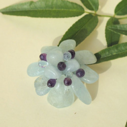 Flower Brooch ~Aqua Blue~ 1枚目の画像